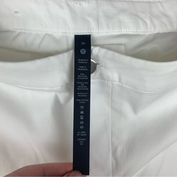 Lululemon mens size 38 commission shorts white 10 inch casual golf - Picture 3 of 11